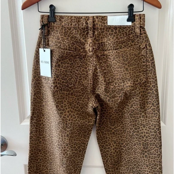 RE/DONE 70S BOOTCUT LEOPARD TWILL JEAN NWT - Picture 9 of 16